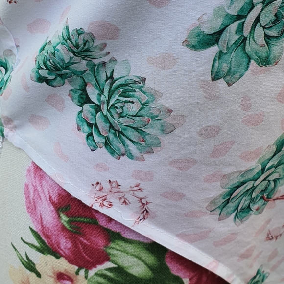 Dangerfield Floral Front Tie Shirt Sz 6 - Picture 11 of 11